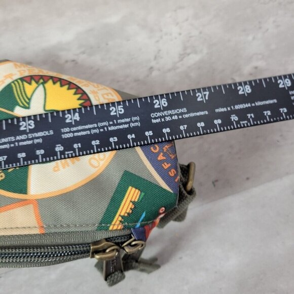 LL Bean Canvas Cooler Sling Bag‎ Leather Trim Camping Hiking Fishing - Picture 3 of 8